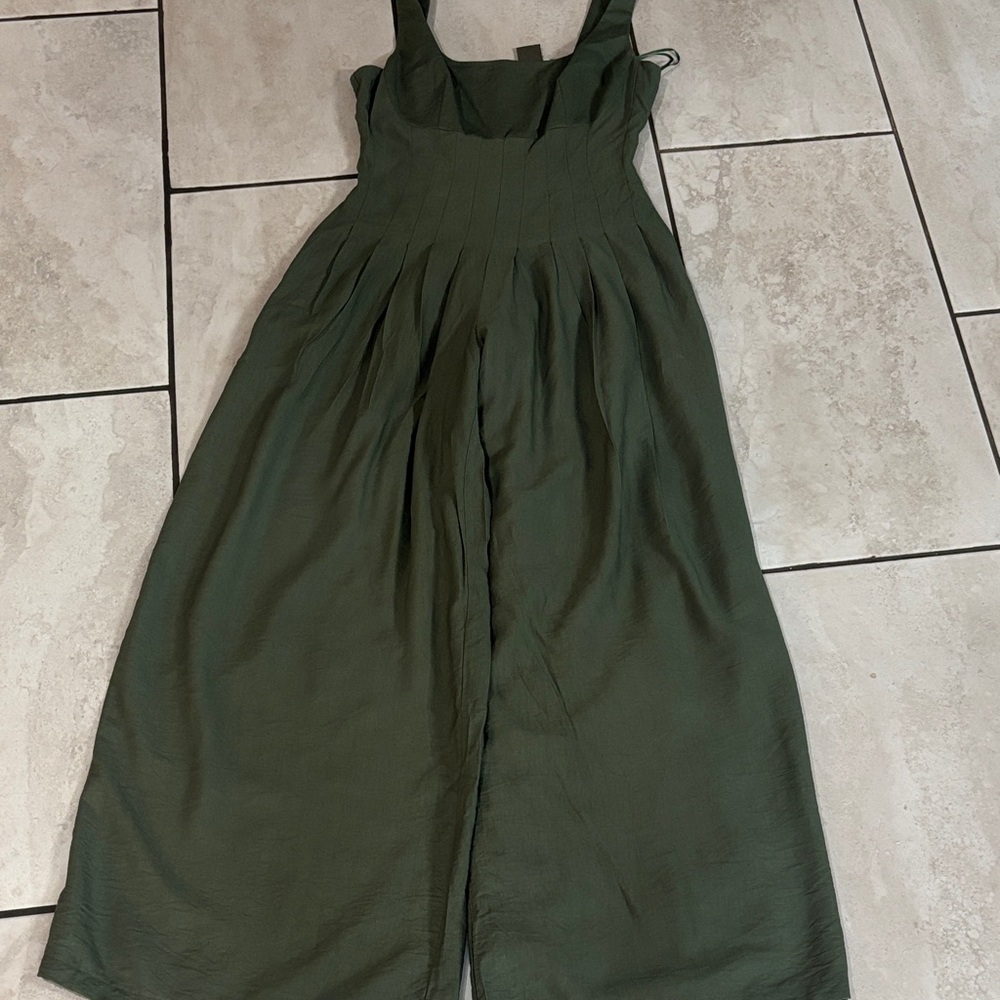 Taylor Forest Green Wide Leg Jumpsuit - Picture 6 of 15